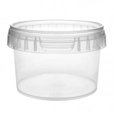 280 ML CLEAR TAMPER EVIDENT TUB and LID 280 ML CLEAR TAMPER EVIDENT TUB and LID